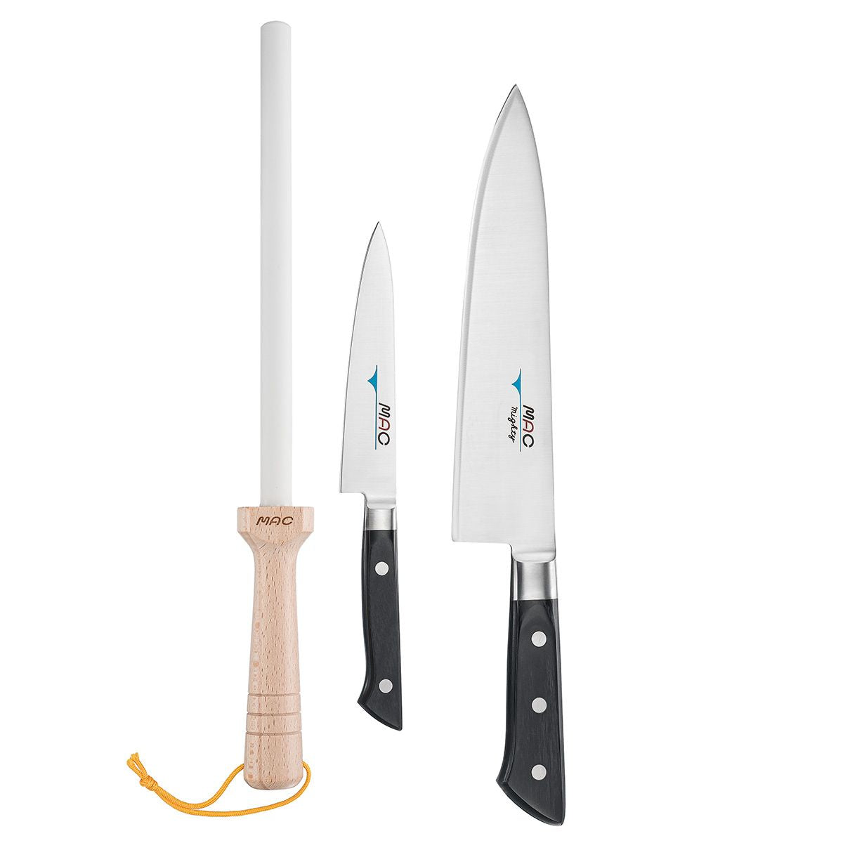 MAC Knives And Sharpening Steel Set 3 pcs In Gift Box Professional Series GSH-31