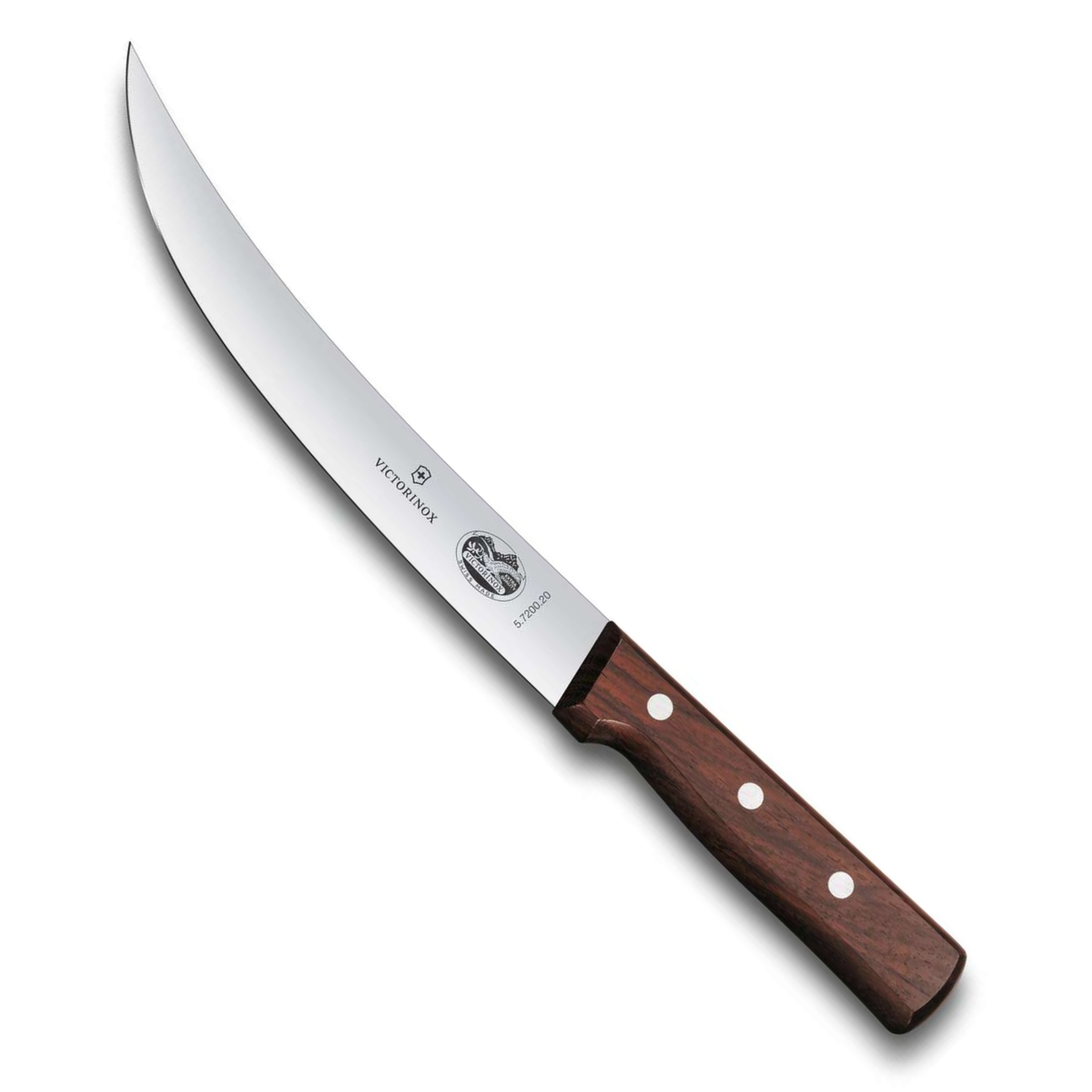 Victorinox Curved Butcher Knife With Narrow Blade 20 cm Handle Rosewood 5.7200.20