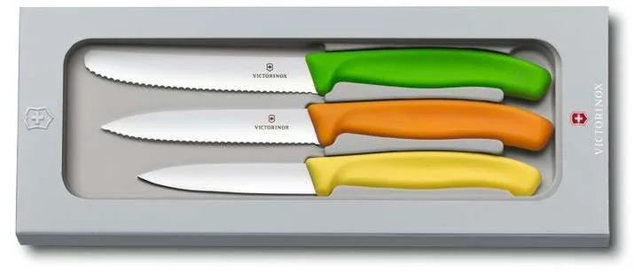Victorinox Μαχαιράκια κουζίνας πολύχρωμα σετ 3 τμχ Swiss Classic 6.7116.31G