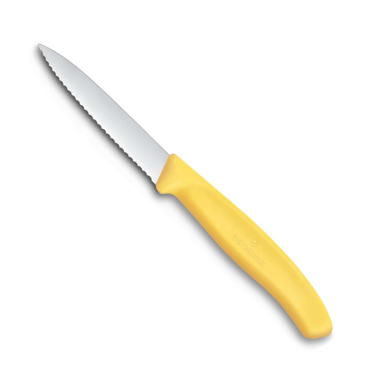 Victorinox Μαχαίρι κουζίνας 8 εκατ. οδοντωτό μυτερό κίτρινη λαβή Swiss Classic 6.7638.C1