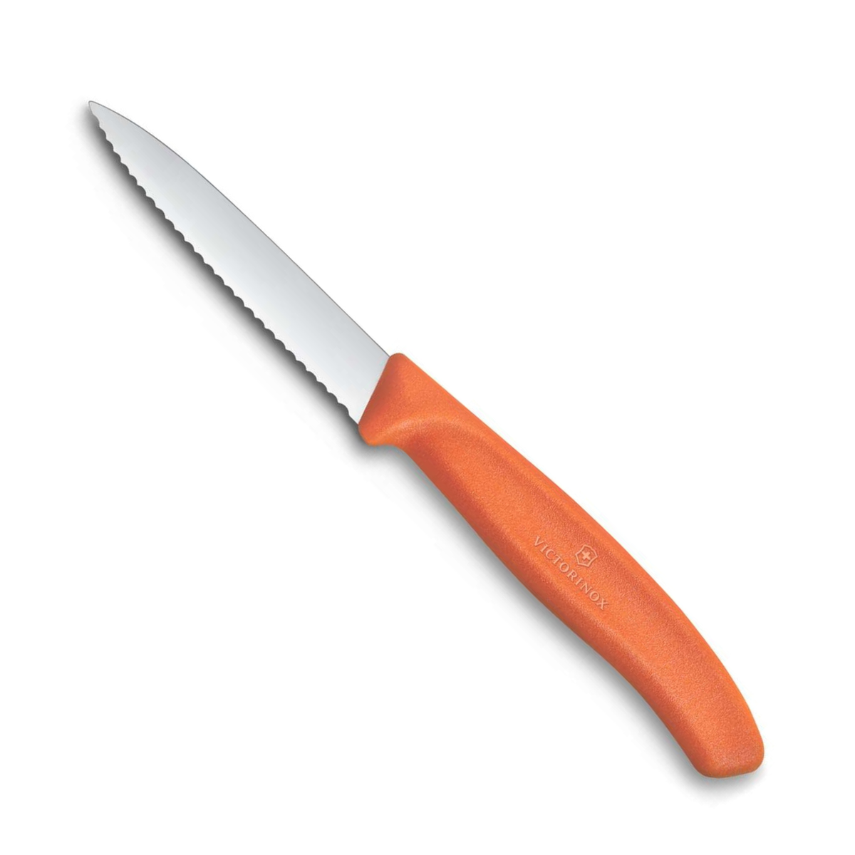 Victorinox Μαχαίρι κουζίνας 8 εκατ. οδοντωτό μυτερό πορτοκαλί λαβή Swiss Classic 6.7639.C1