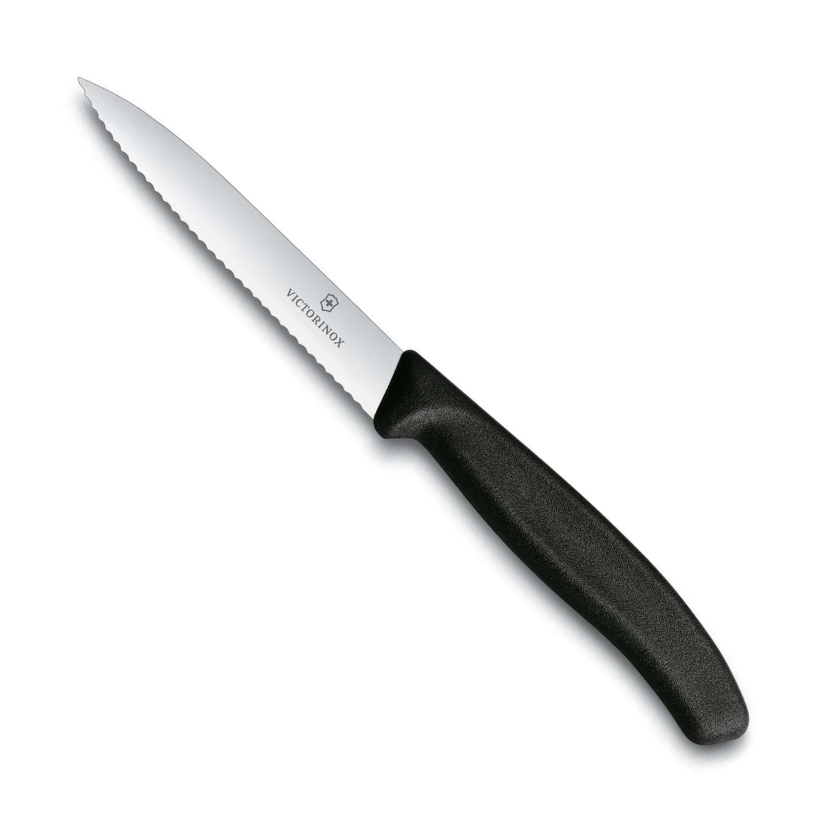 Victorinox Μαχαίρια κουζίνας 10 εκατ. μυτερά οδοντωτά μαύρη λαβή σετ 6 τμχ Swiss Classic 6.7733.6