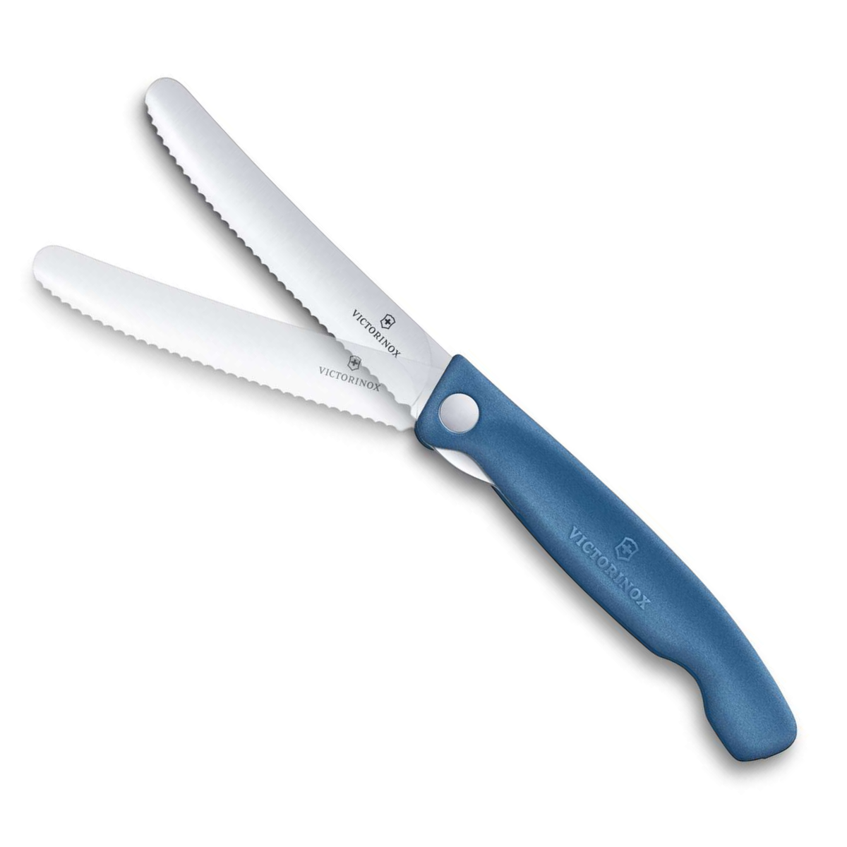 Victorinox Μαχαίρι κουζίνας 11 εκατ. στρογγυλό οδοντωτό μπλε λαβή αναδιπλούμενο Swiss Classic 6.7832.FC1