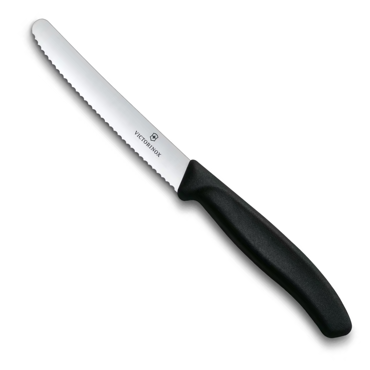 Victorinox Μαχαίρια κουζίνας 11 εκατ. στρογγυλά οδοντωτά μαύρη λαβή σετ 6 τμχ Swiss Classic 6.7833.6
