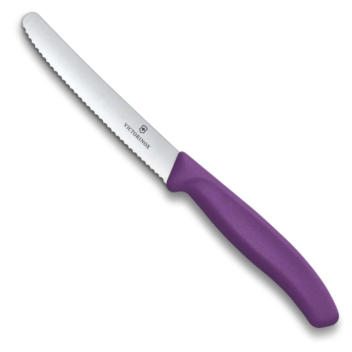 Victorinox Μαχαίρι κουζίνας 11 εκατ. στρογγυλό οδοντωτό μωβ λαβή Swiss Classic 6.7835.C1