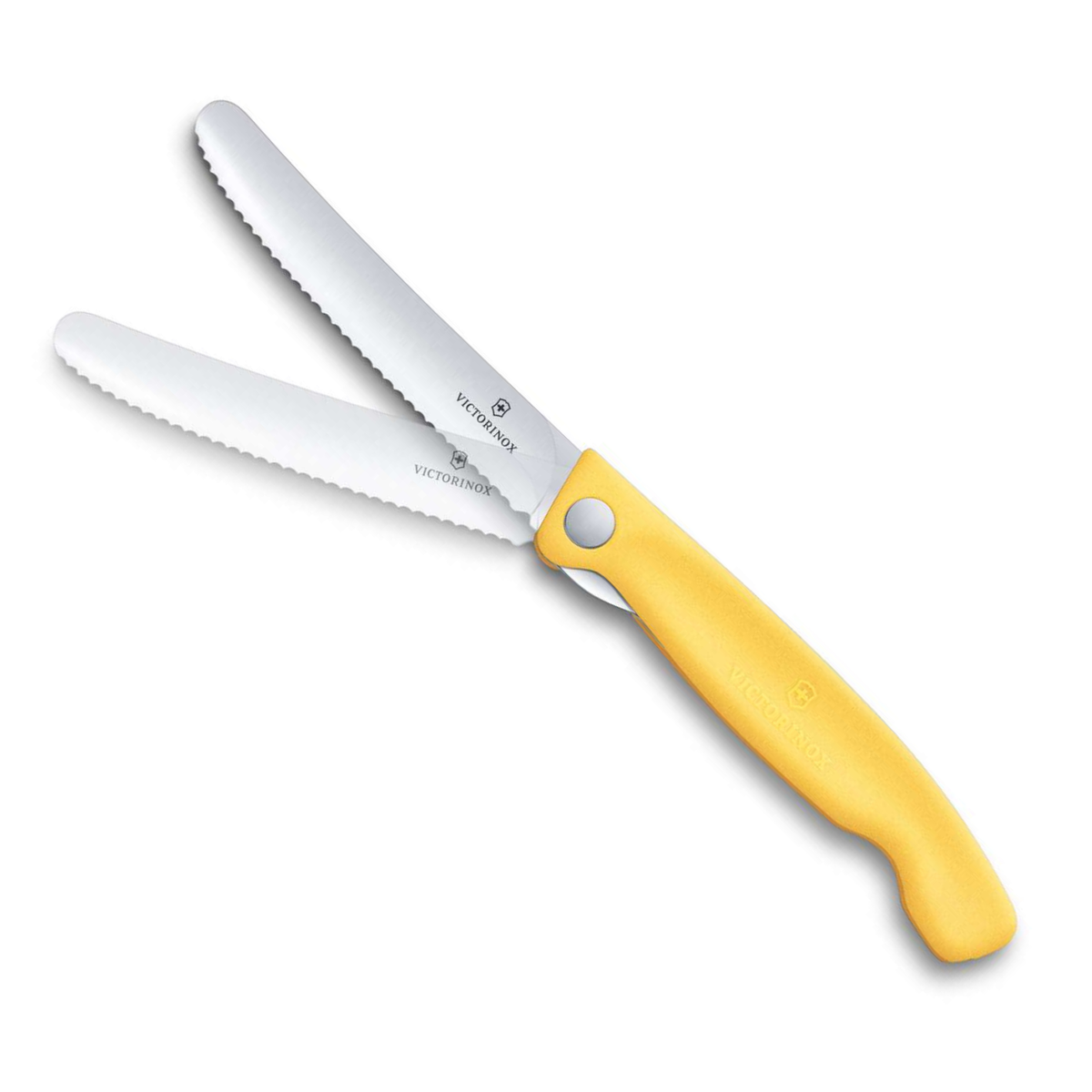Victorinox Μαχαίρι κουζίνας 11 εκατ. στρογγυλό οδοντωτό κίτρινη λαβή αναδιπλούμενο Swiss Classic 6.7838.FC1