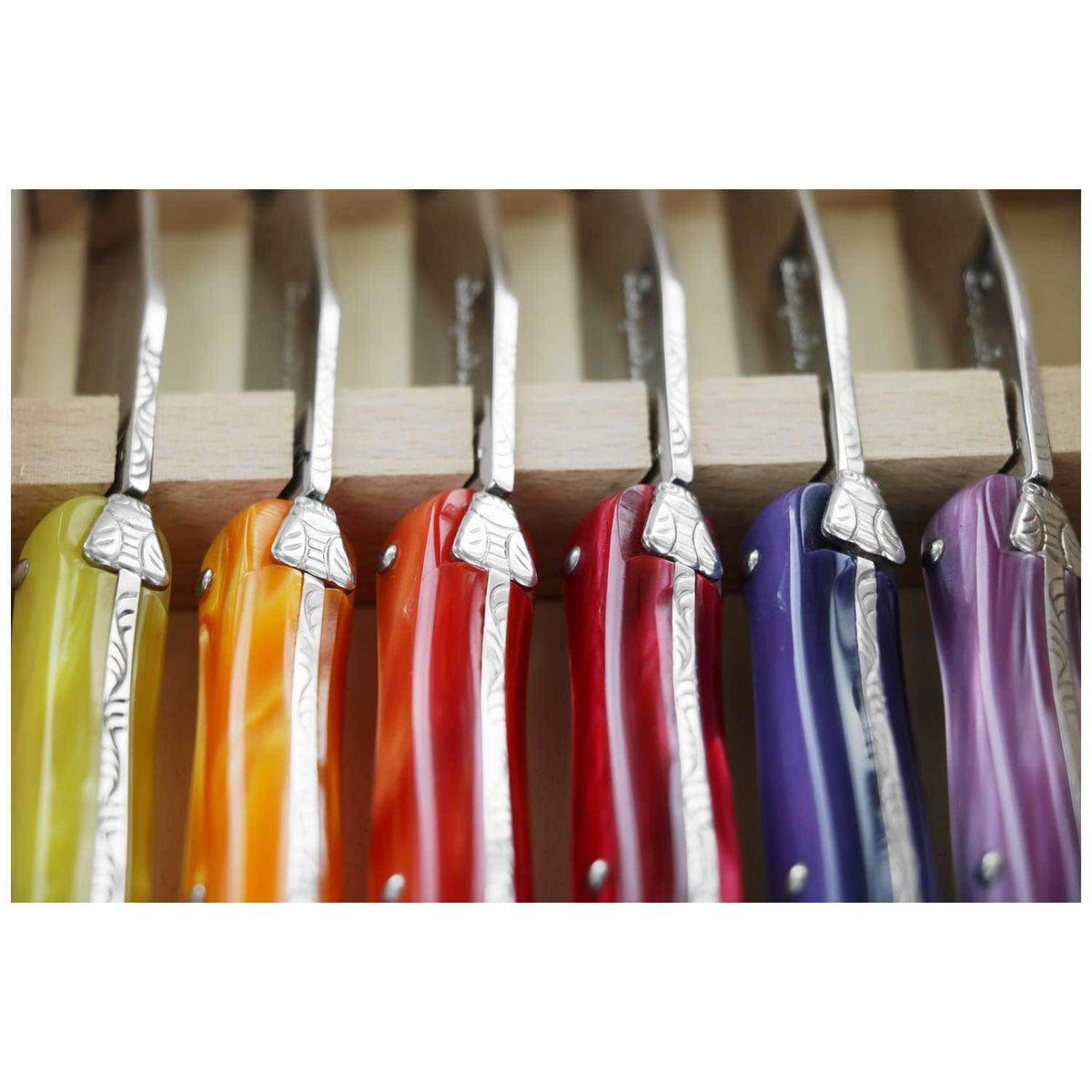 Andre verdier Steak Knife 12 cm 6-Piece Set Gift Box Bon Marche Laguiole Deluxe 606.25BMCB