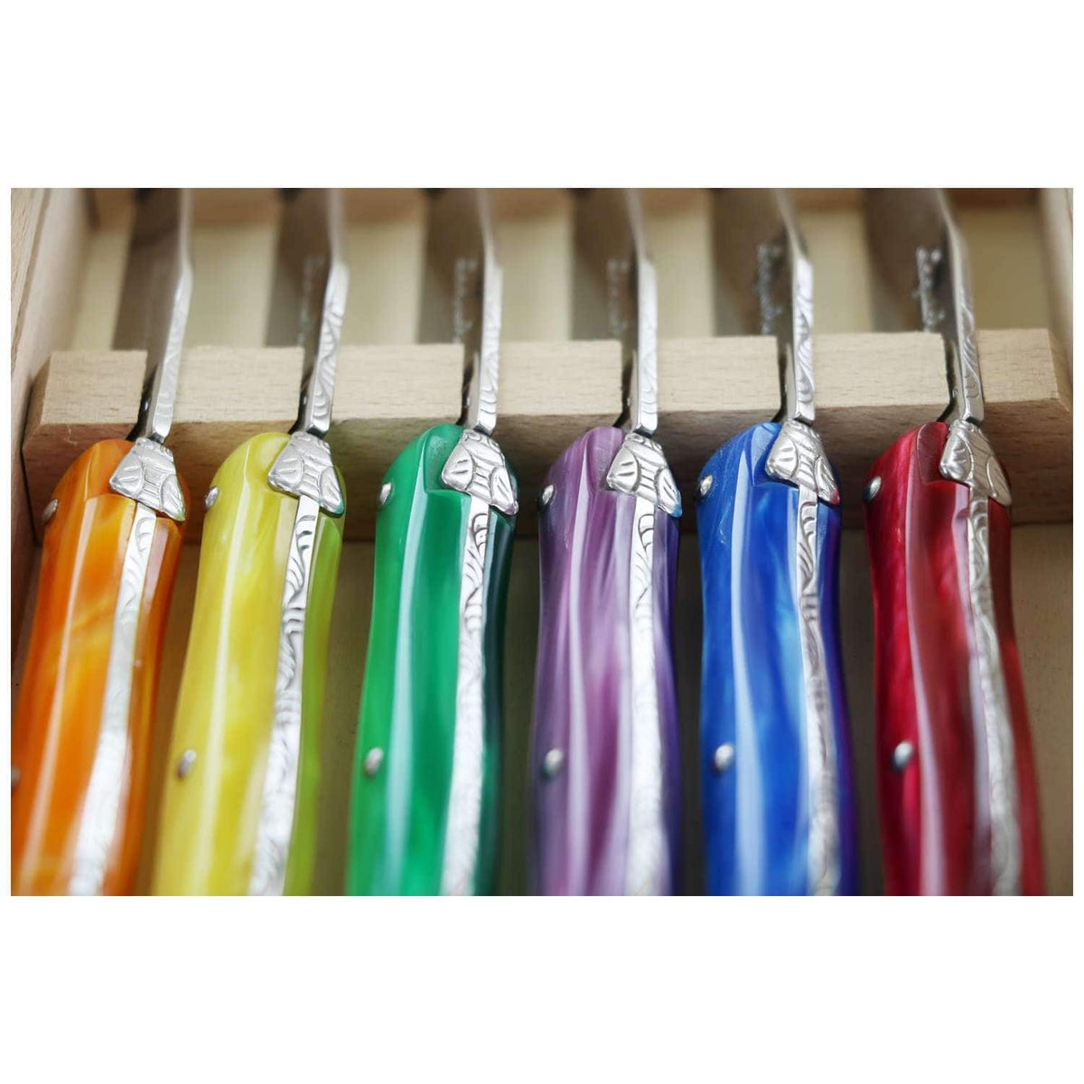 Andre verdier Steak Knife 12 cm 6-Piece Set Gift Box Bright Laguiole Deluxe