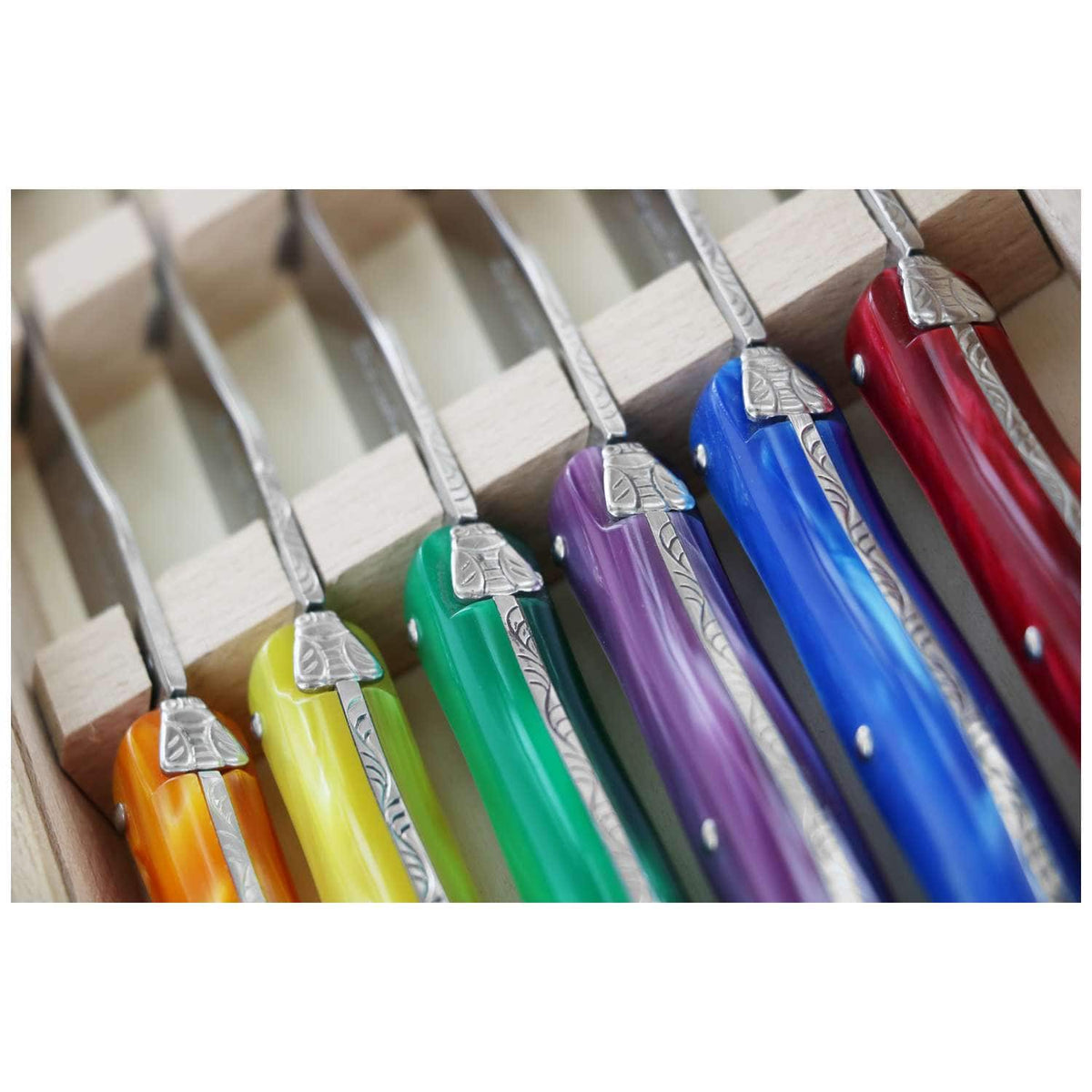 Andre verdier Steak Knife 12 cm 6-Piece Set Gift Box Bright Laguiole Deluxe