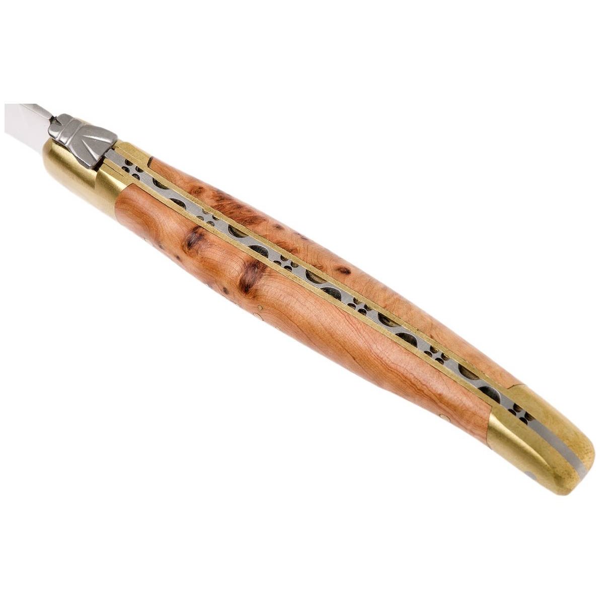 Laguiole en aubrac Steak Knives 12 cm Various Wooden Handles 6-Pieces Set Laguiole En Aubrac Brass 62C99BDLBH
