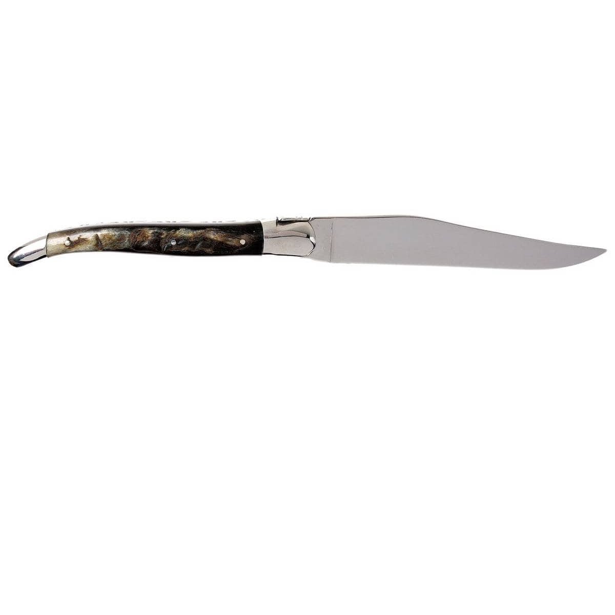 Laguiole en aubrac Steak Knives 12 cm Various Bone Handles 6-Pieces Set Laguiole Mixed Horns 62C99CKI