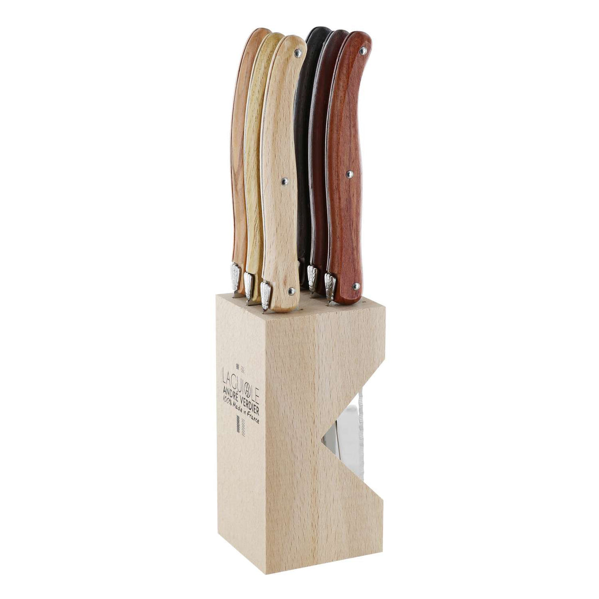 Andre verdier Knife Block 6-Piece Set Laguiole Debutant Country 66006MBBP