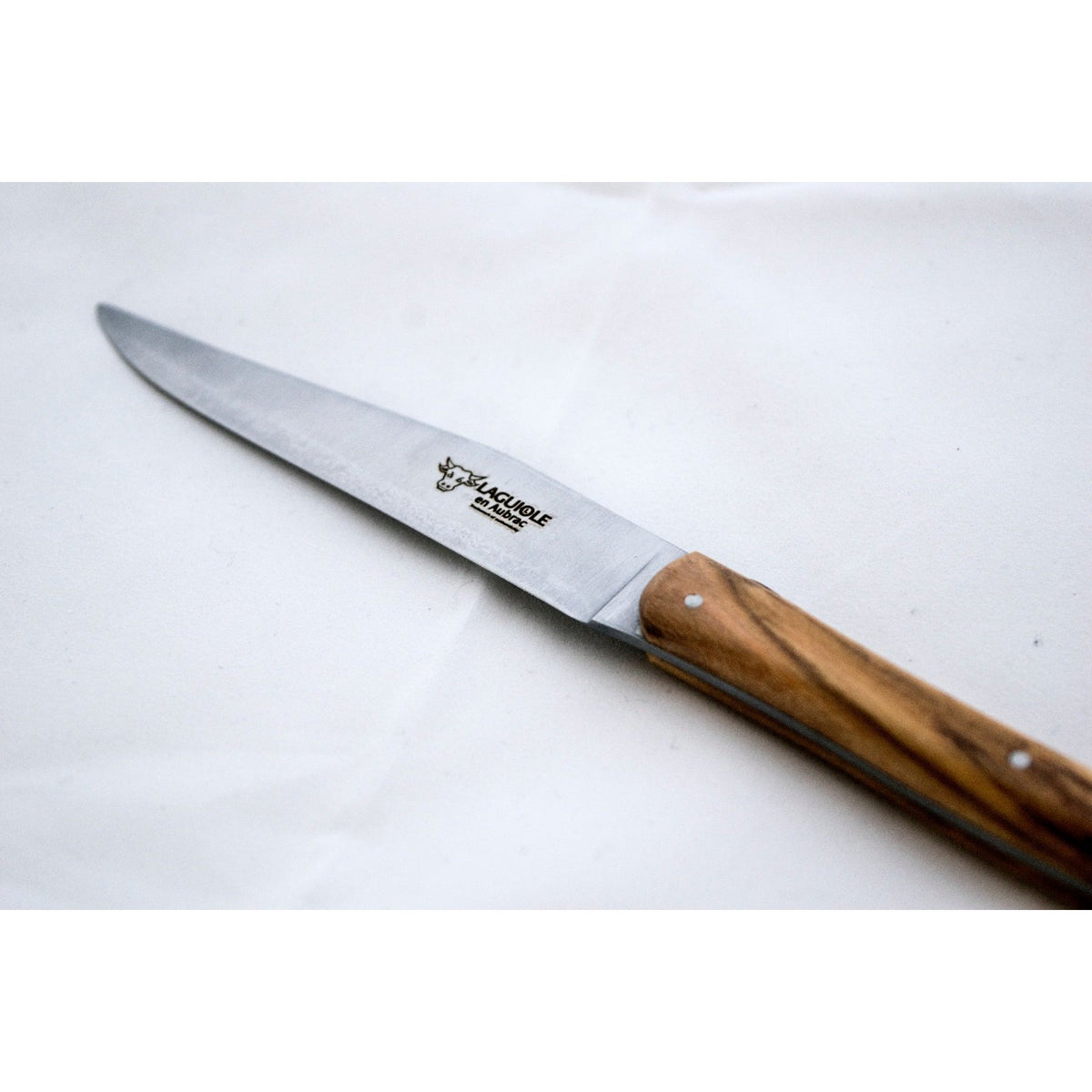 Laguiole en aubrac Steak Knives 12 cm With Olivewood Handle 6 pcs Set Laguiole Everyday 6MC99QLIH