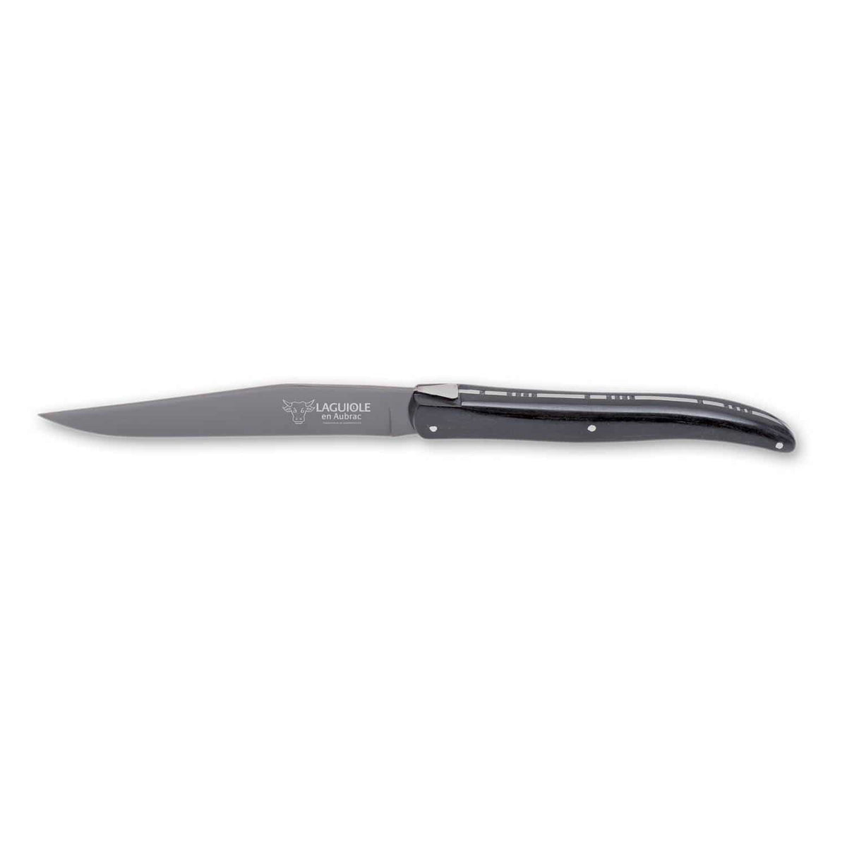 Laguiole en aubrac Steak Knives 12 cm Titanium-Plated & Paperstone Handle 6-Pieces Set Laguiole Everyday