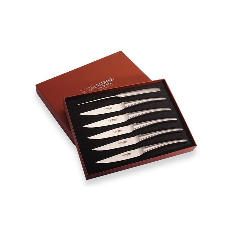Laguiole en aubrac Forged Steak Knives 12 cm Stainless Steel Handles Laguiole En Aubrac Monobloc 6MC99XXI