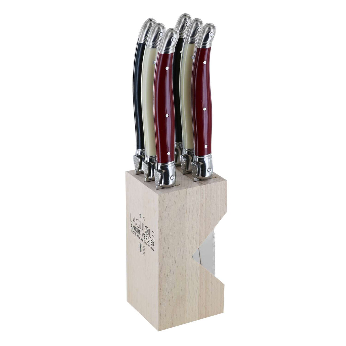 Andre verdier Knife Block 6-Piece Set Colonial Laguiole Debutant 706COLBBP