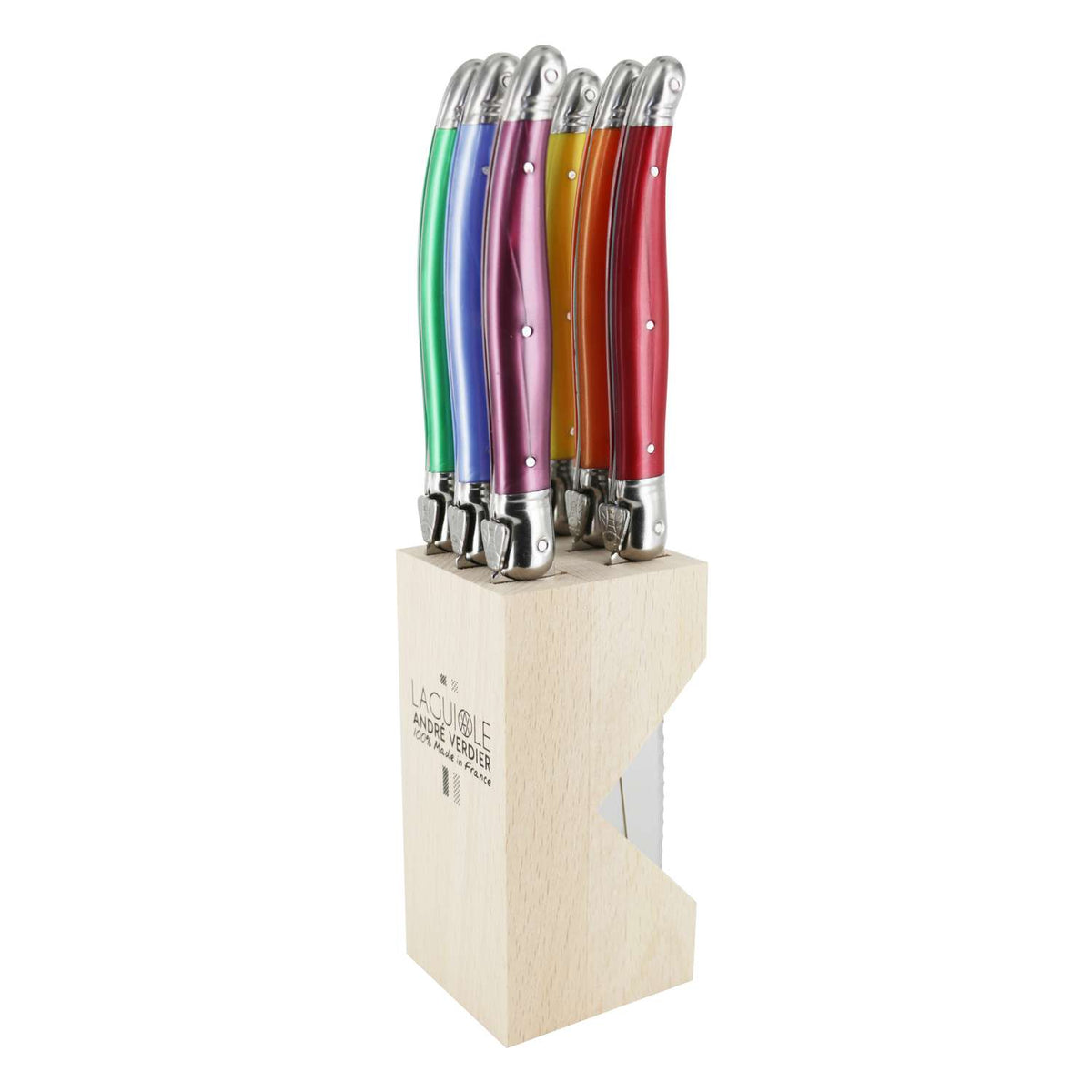 Andre verdier Knife Block 6-Piece Set Floraison Laguiole Debutant 706FLBBP