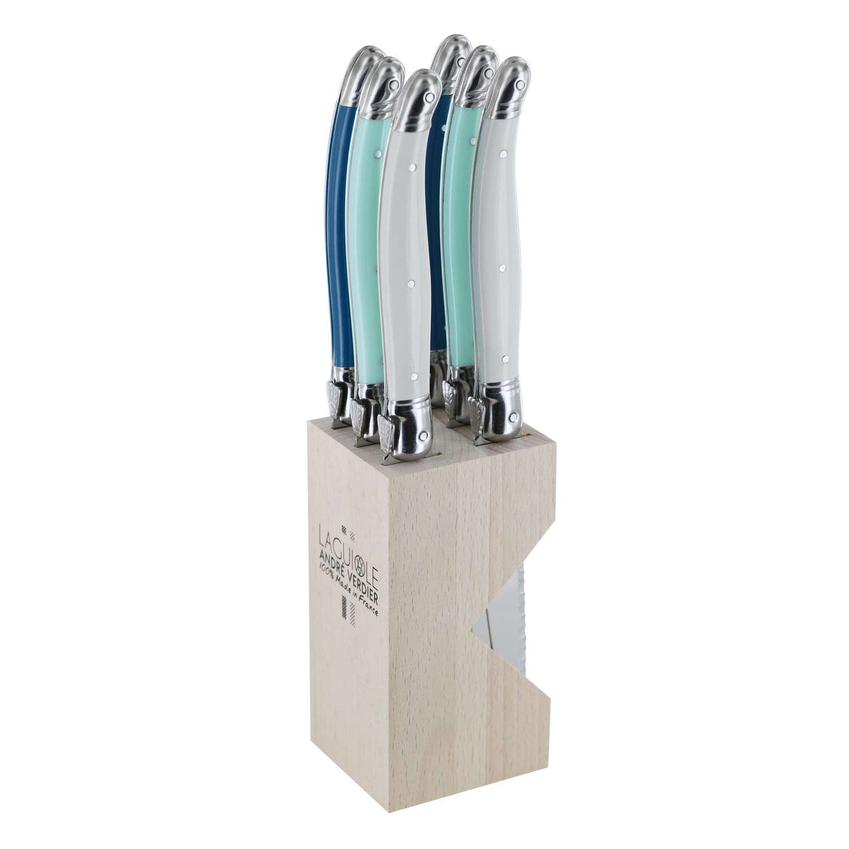 Andre verdier Knife Block 6-Piece Set Saint Tropez Laguiole Debutant 706STZBBP
