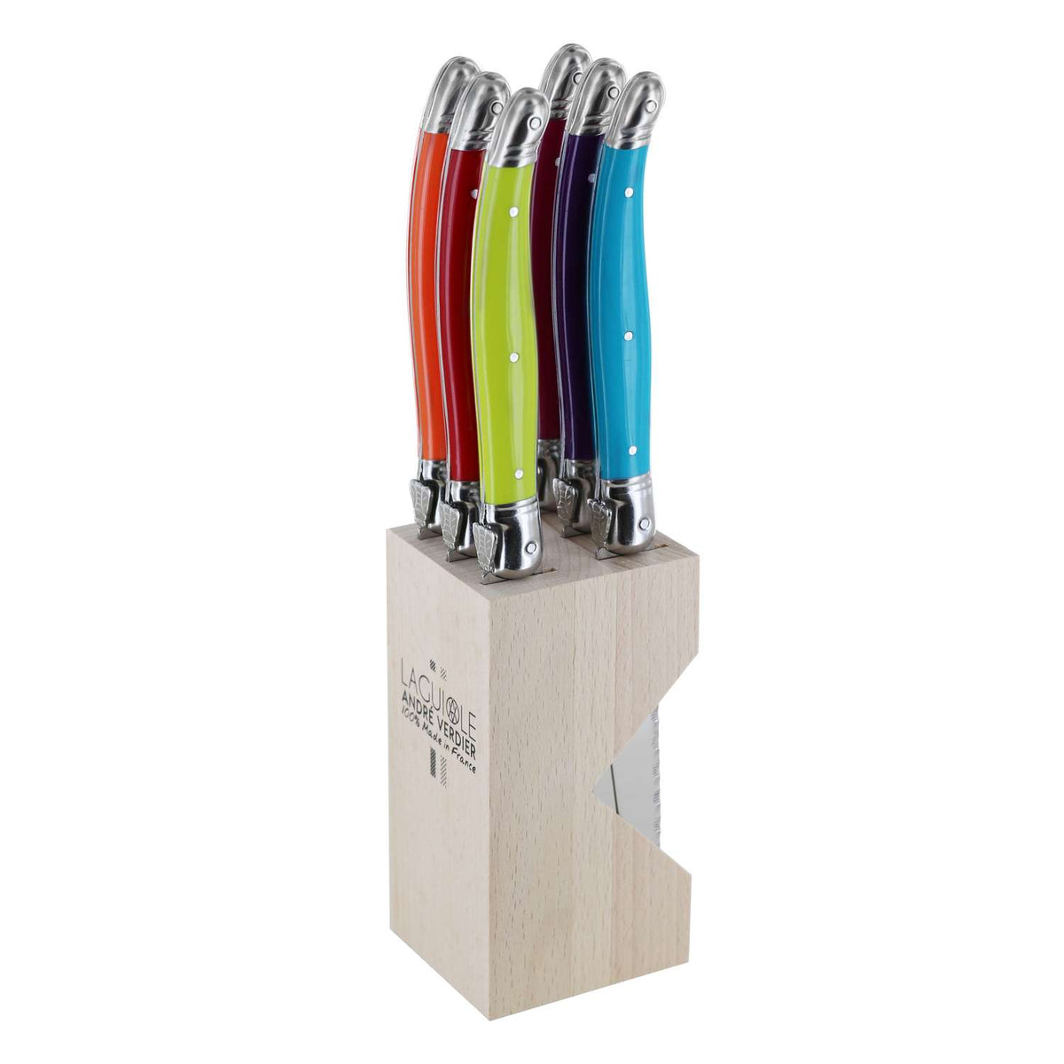 Andre verdier Knife Block 6-Piece Set Wild Flowers Laguiole Debutant 706WFBBP