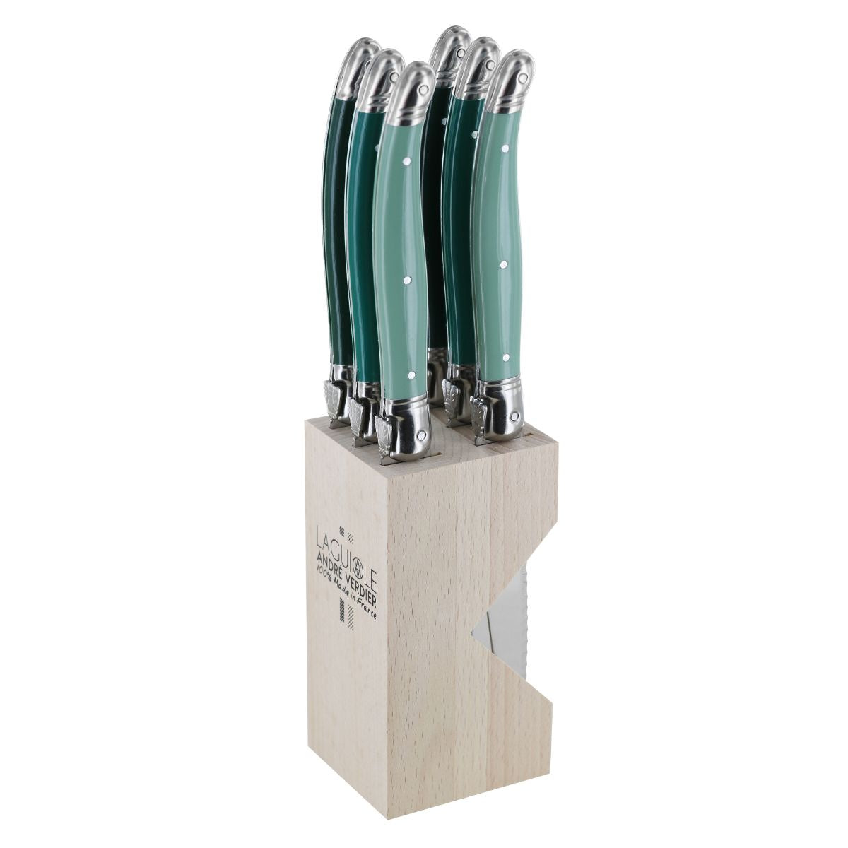 Andre verdier Knife Block 6-Piece Set Forest Laguiole Debutant 706FORBBP