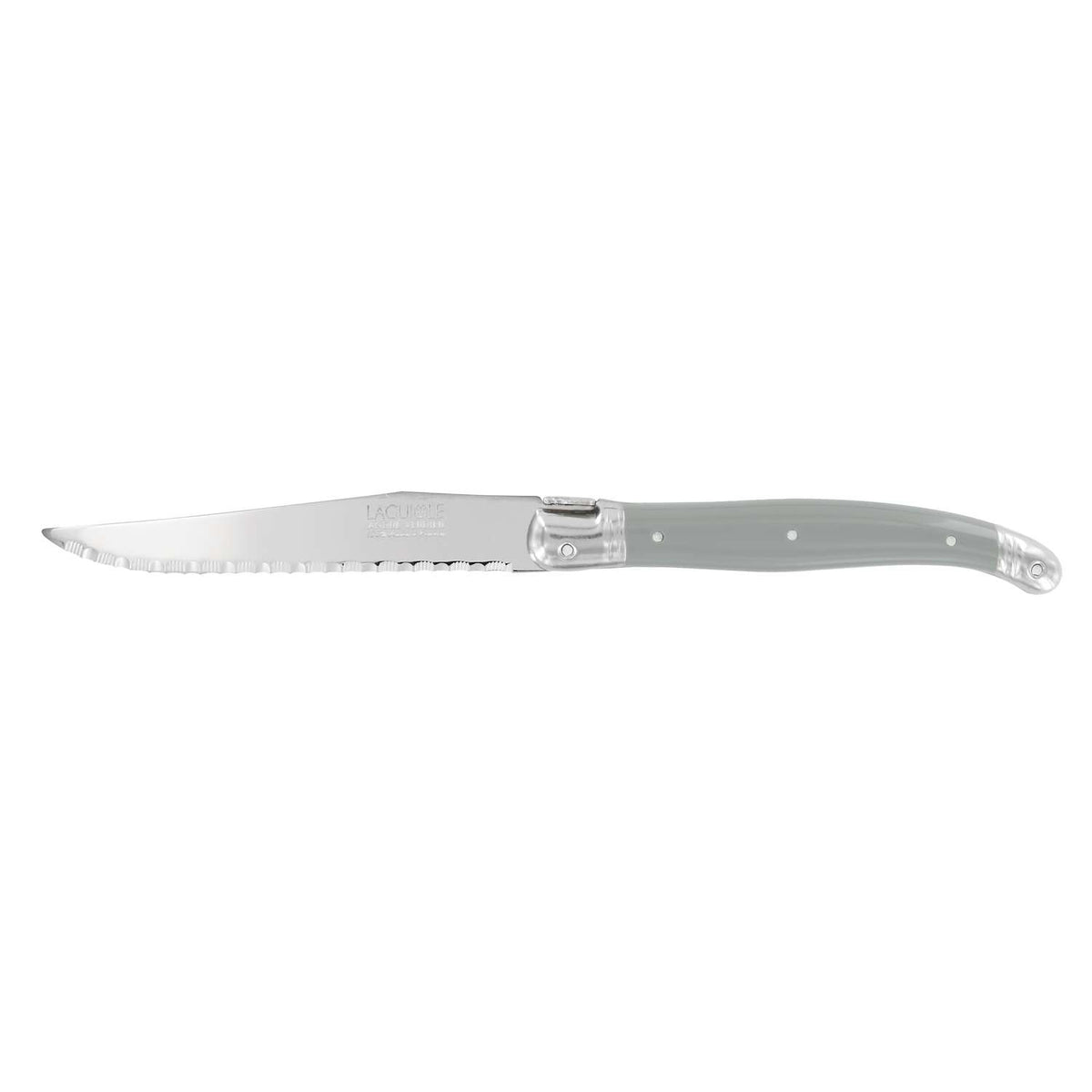 Andre verdier Serrated Steak Knife 12 cm Mouse Grey Laguiole Debutant 70GSSP