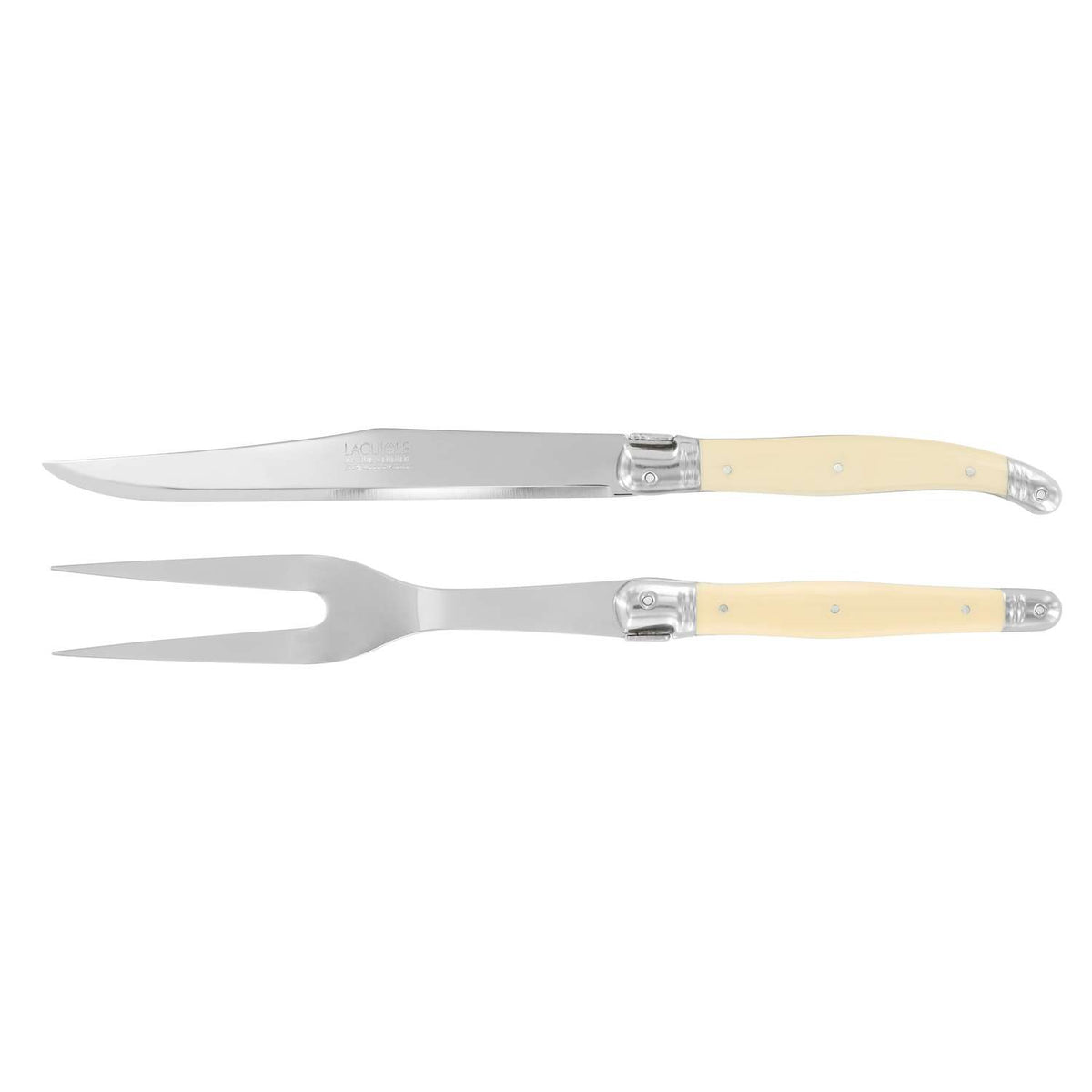 Andre verdier Carving Set 2 pcs Ivory Handle Laguiole Debutant 77772LICD