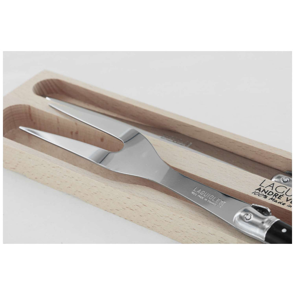 Andre verdier Carving Set 2 pcs Black Hande Laguiole Debutant 77772LNCD