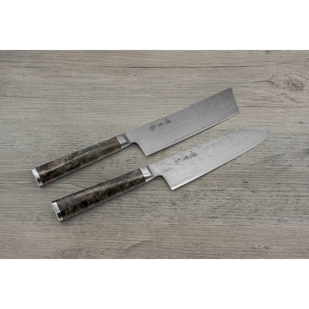 Ryusen Damascus Chef's Knife 21 cm Poplar Handle Oukoku Ryu OK-102
