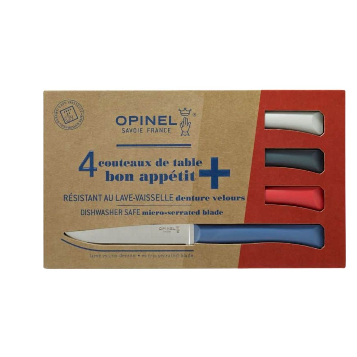 Opinel Kitchen Knives Set 4 pcs No 125 Bon Appetit+ Primo 002048