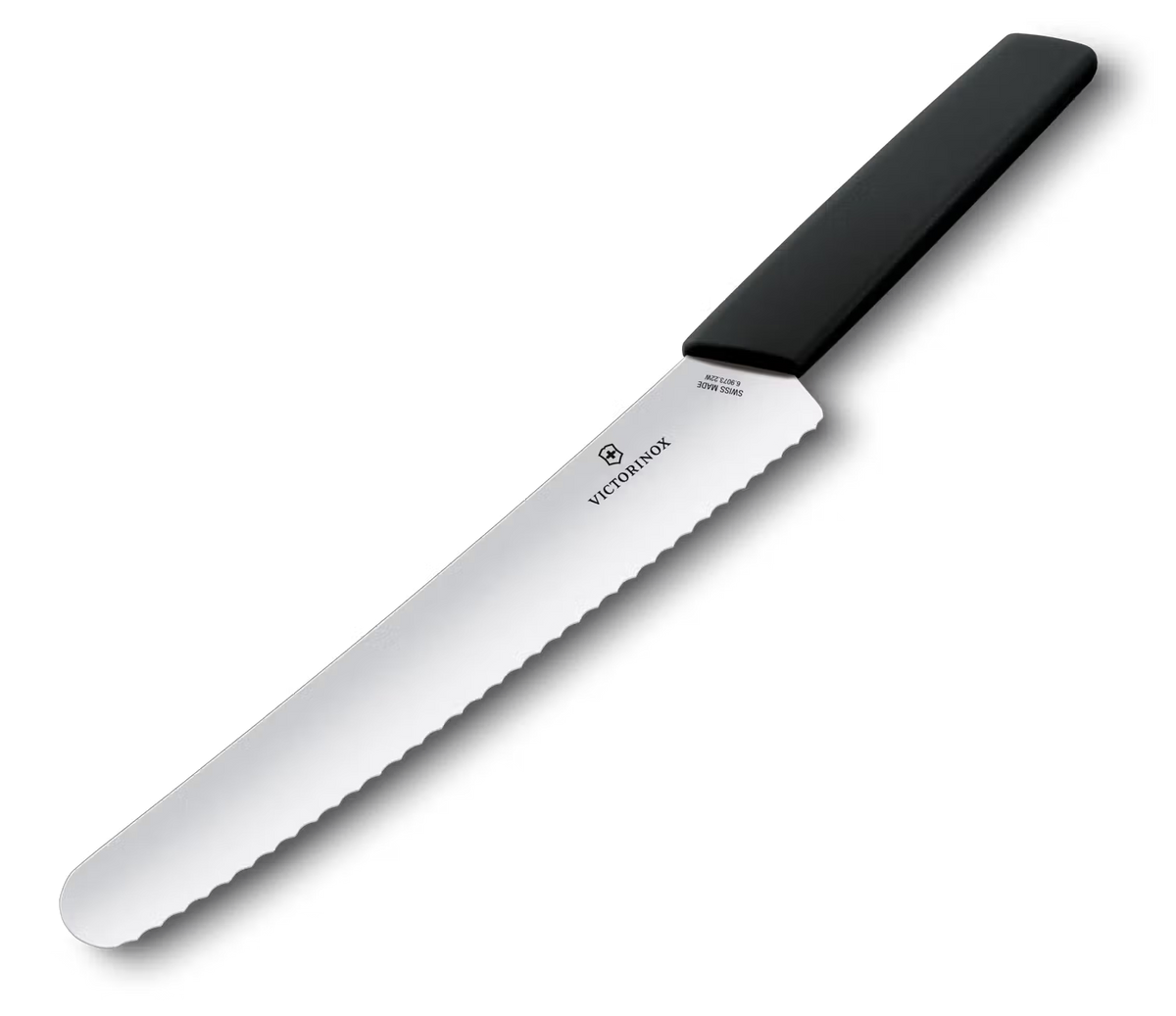 Victorinox Μαχαίρι ψωμιού-ζαχαροπλαστικής 22 εκατ. οδοντωτό μαύρη λαβή Swiss Modern