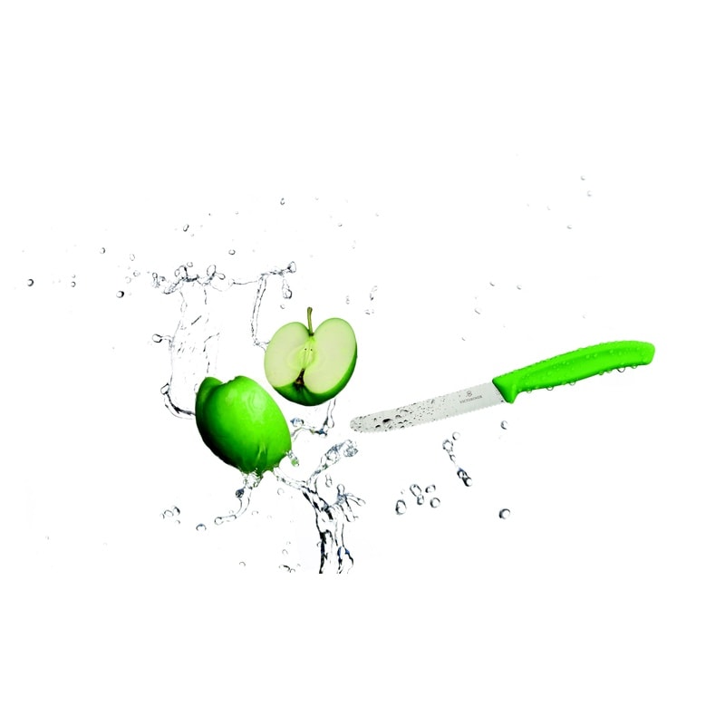 Victorinox Serrated Utility Knife 11 cm Green Handle Swiss Classic