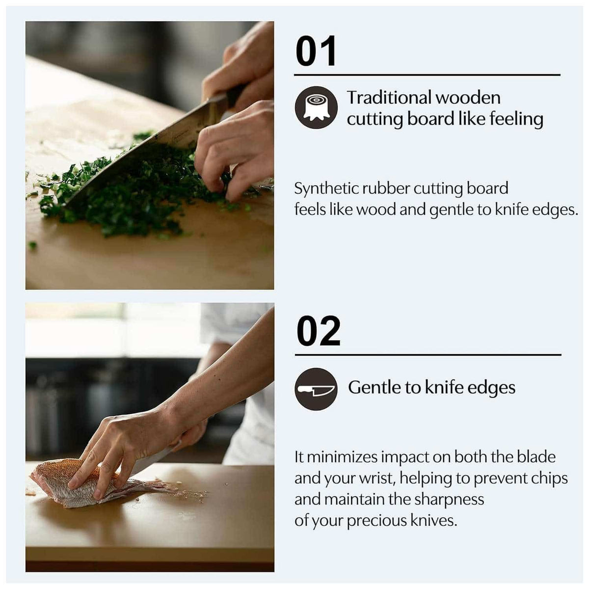 Asahi Cutting Board 38 x 21 x 1.3 cm Cookin' Cut CC-H/M