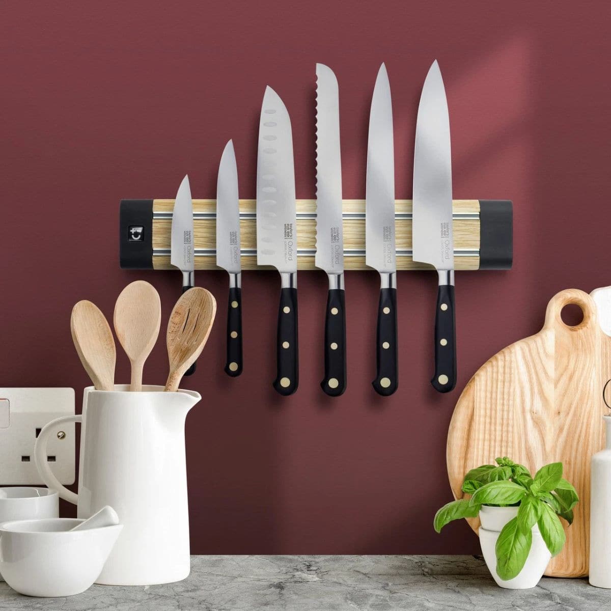 Bisbell Oak Magnetic Knife Rack 36 cm