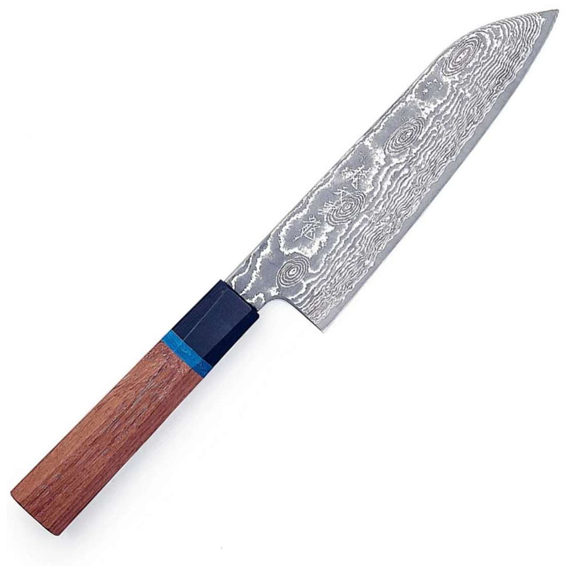 Ryusen Damascus Santoku Knife 17.5 cm Quince Handle Bonten Unryu KAI BU-507