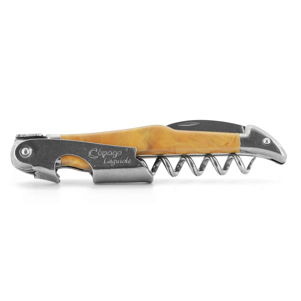 Andre verdier Folding Knife 12 cm With Corkscrew Synthetic Handle Laguiole Cepage