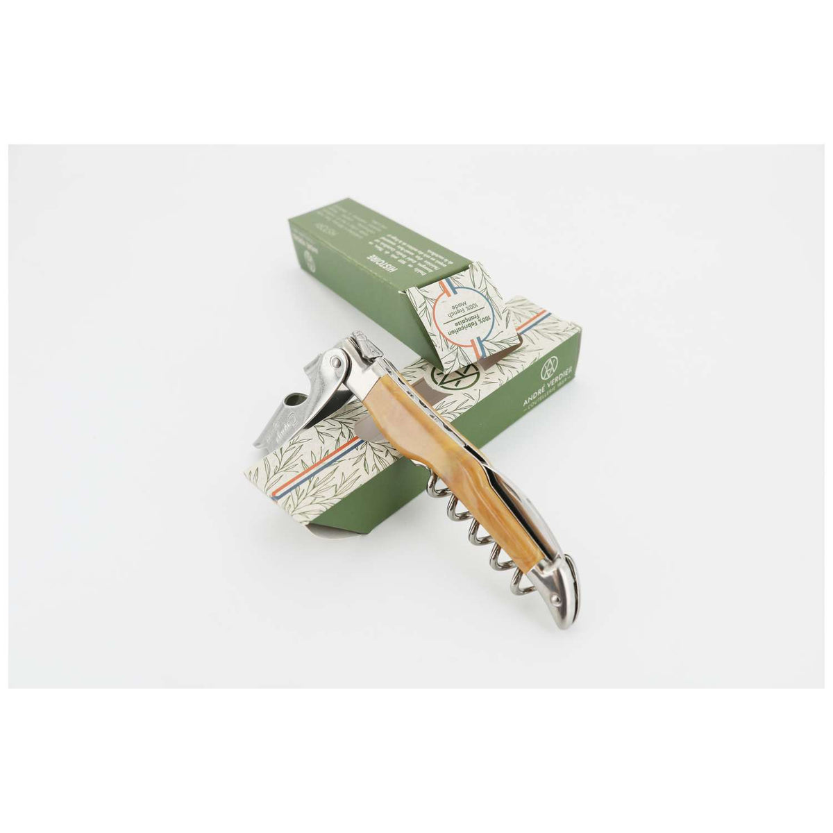 Andre verdier Folding Knife 12 cm With Corkscrew Synthetic Handle Laguiole Cepage
