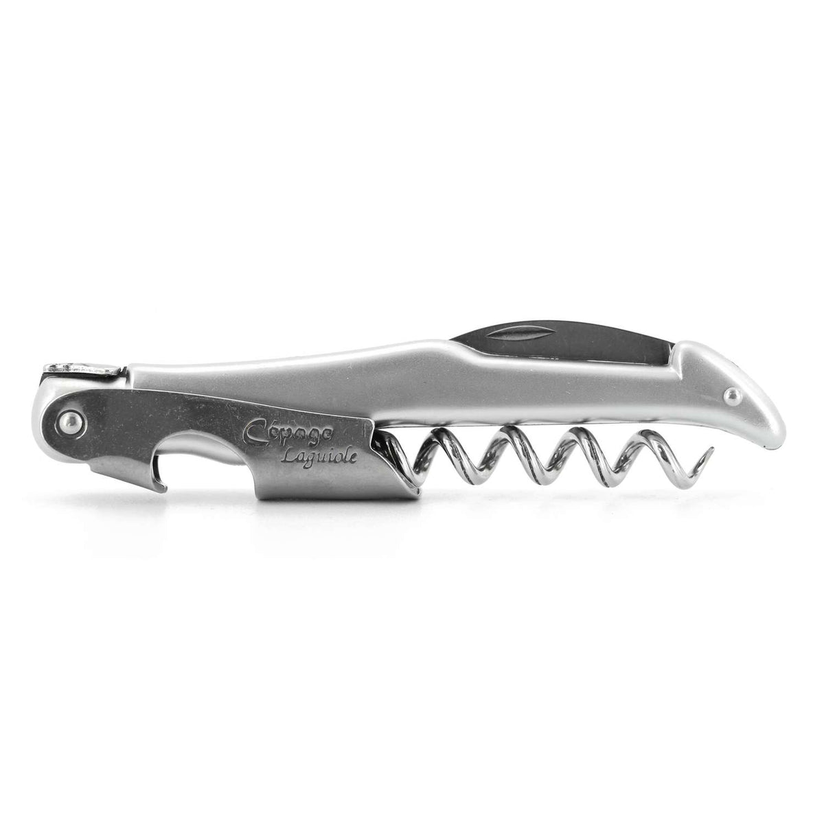 Andre verdier Folding Knife 12 cm With Corkscrew Metallic Handle Laguiole Cepage