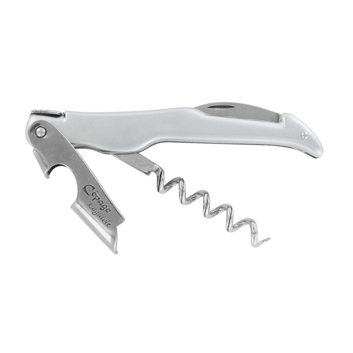 Andre verdier Folding Knife 12 cm With Corkscrew Metallic Handle Laguiole Cepage