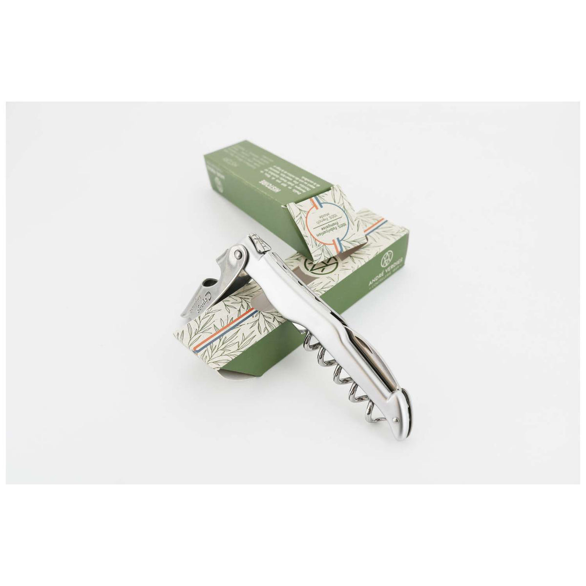 Andre verdier Folding Knife 12 cm With Corkscrew Metallic Handle Laguiole Cepage