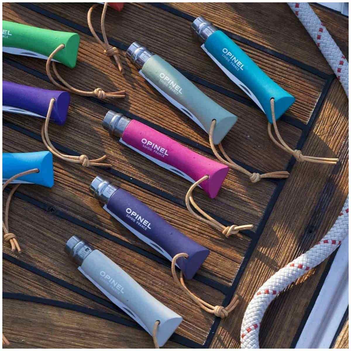 Opinel Pocket Knife 8 cm Purple Handle No 7 Colorama Barouder 002205