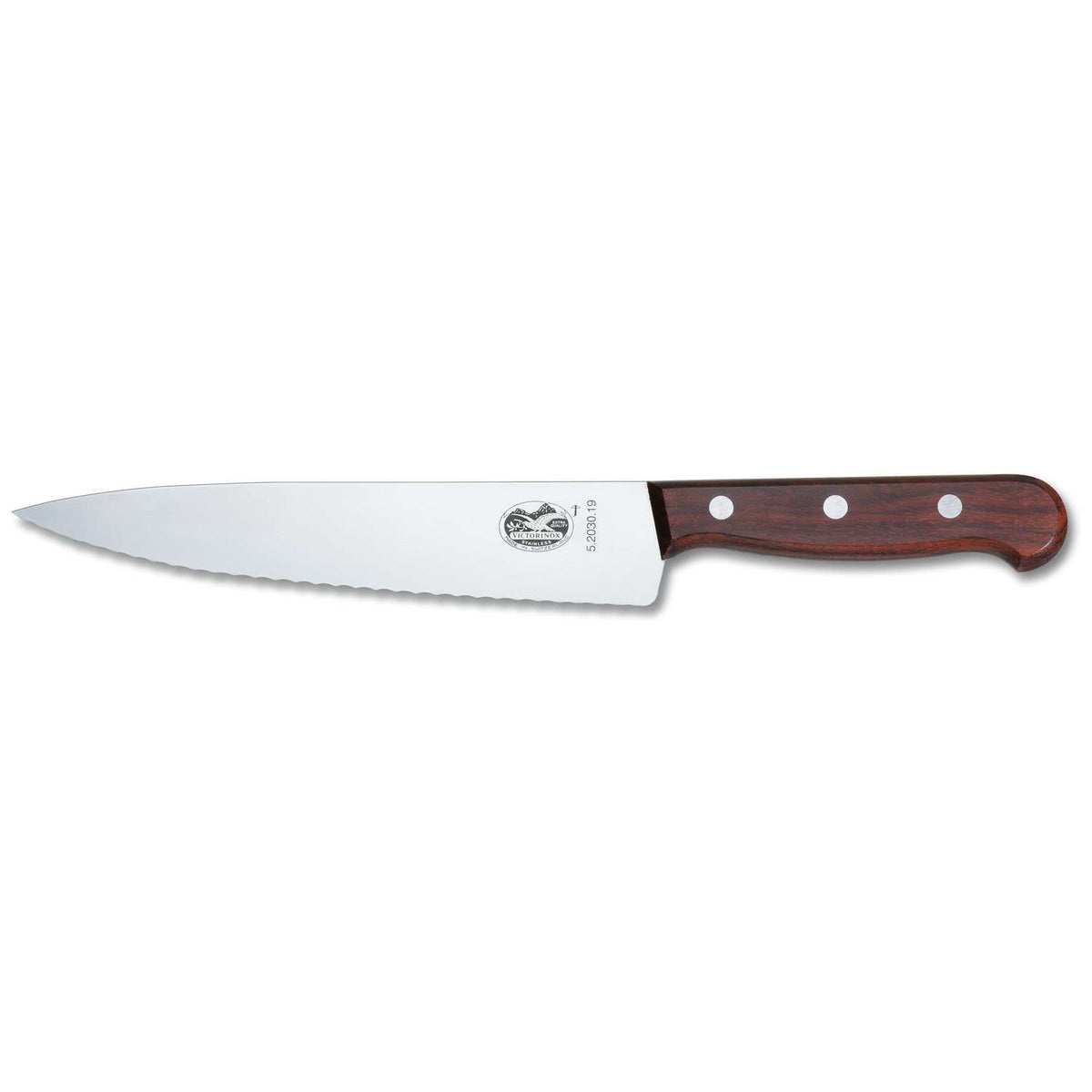 Victorinox Serrated Chef's Knife 22 cm Wooden Handle 5.2030.22