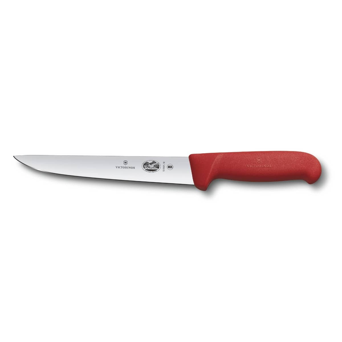 Victorinox Boning & Sticking Knife 18 cm Red Fibrox Handle 5.5501.18