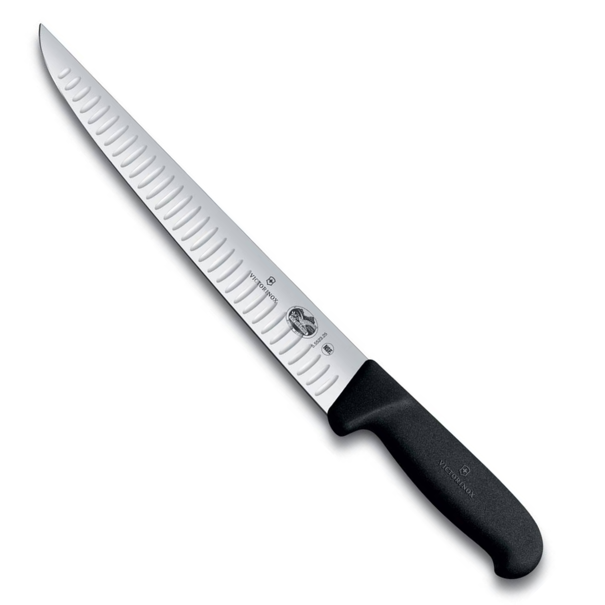 Victorinox Μαχαίρι κρέατος με στενή λάμα 25 εκατ. με αυλακώσεις λαβή Fibrox 5.5523.25