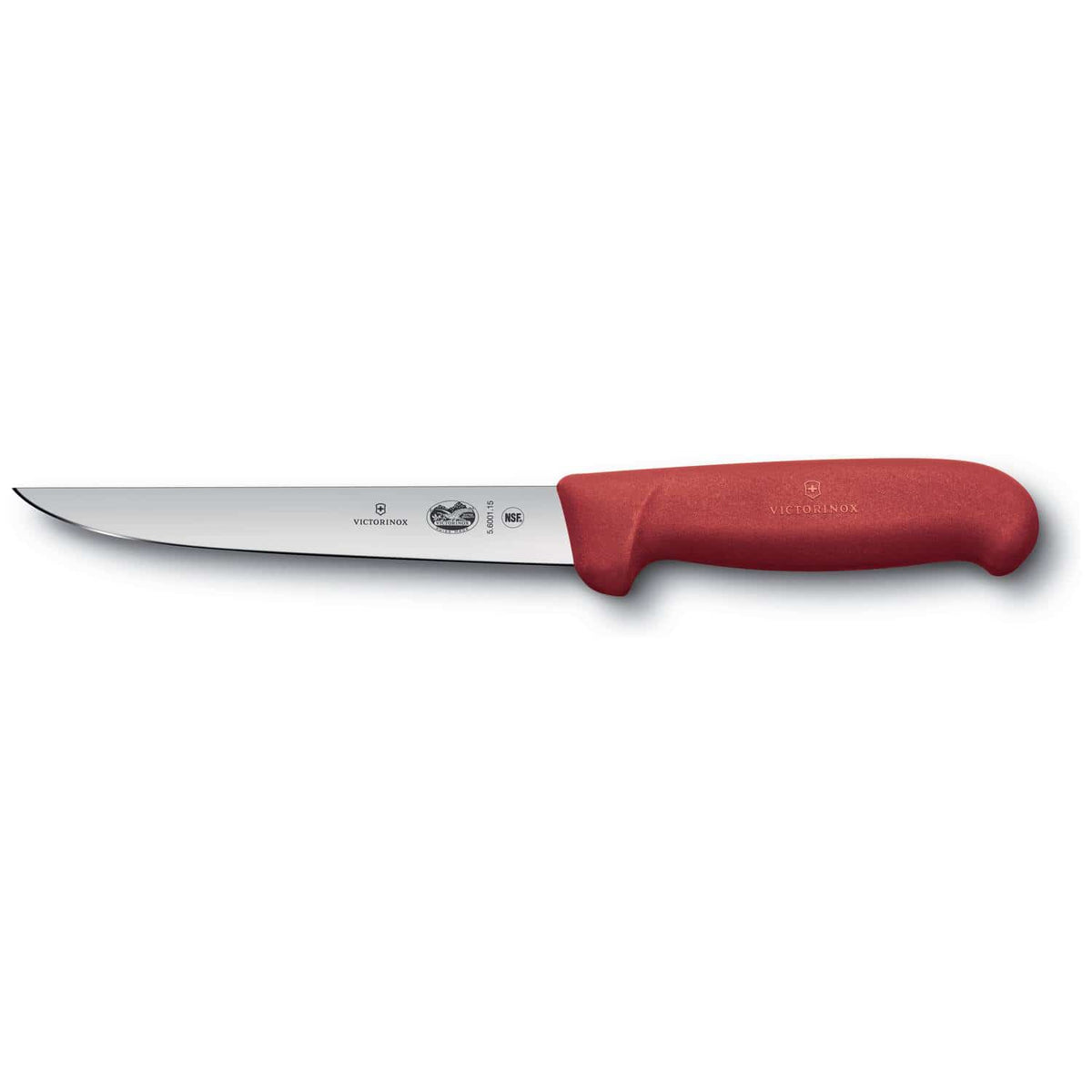 Victorinox Boning Knife Straight Edge 15 cm Fibrox Red Handle 5.6001.15