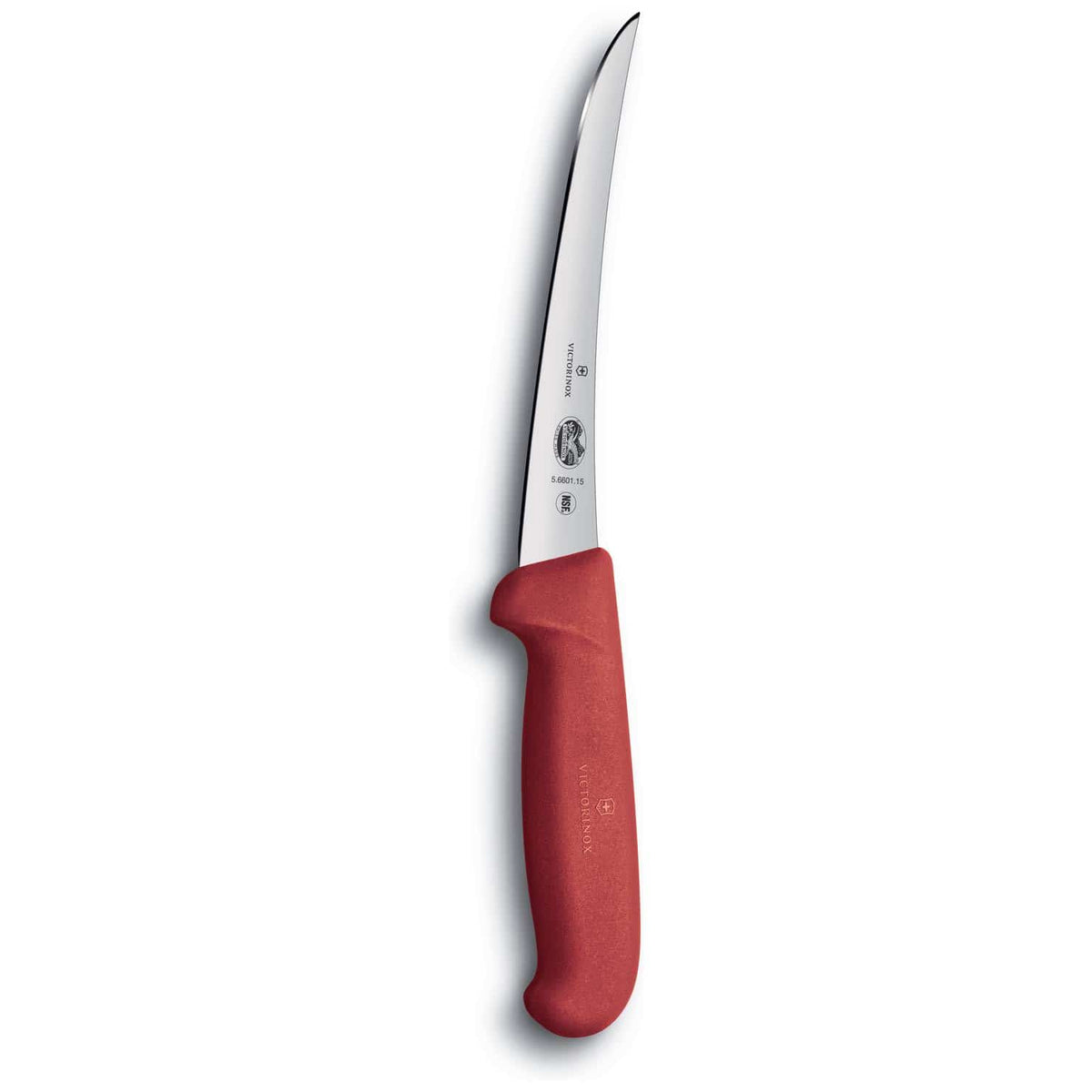 Victorinox Curved Boning Knife Narrow Blade 15 cm Fibrox Red Handle 5.6601.15