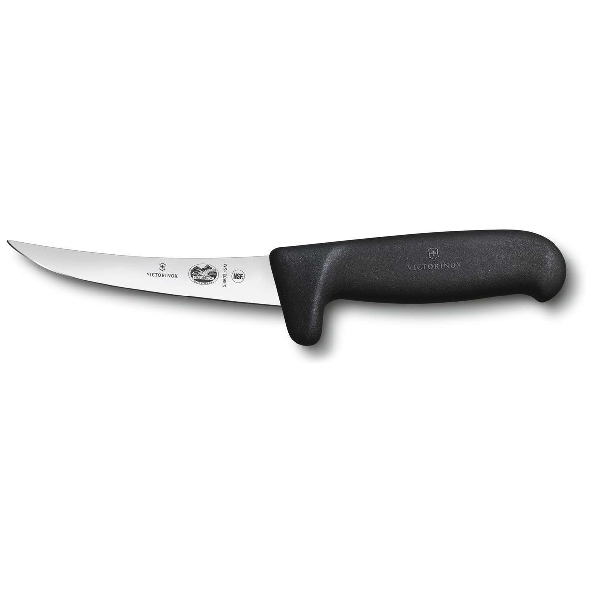 Victorinox Curved Boning Knife Narrow Blade 12 cm Safety Grip Fibrox 5.6603.12M