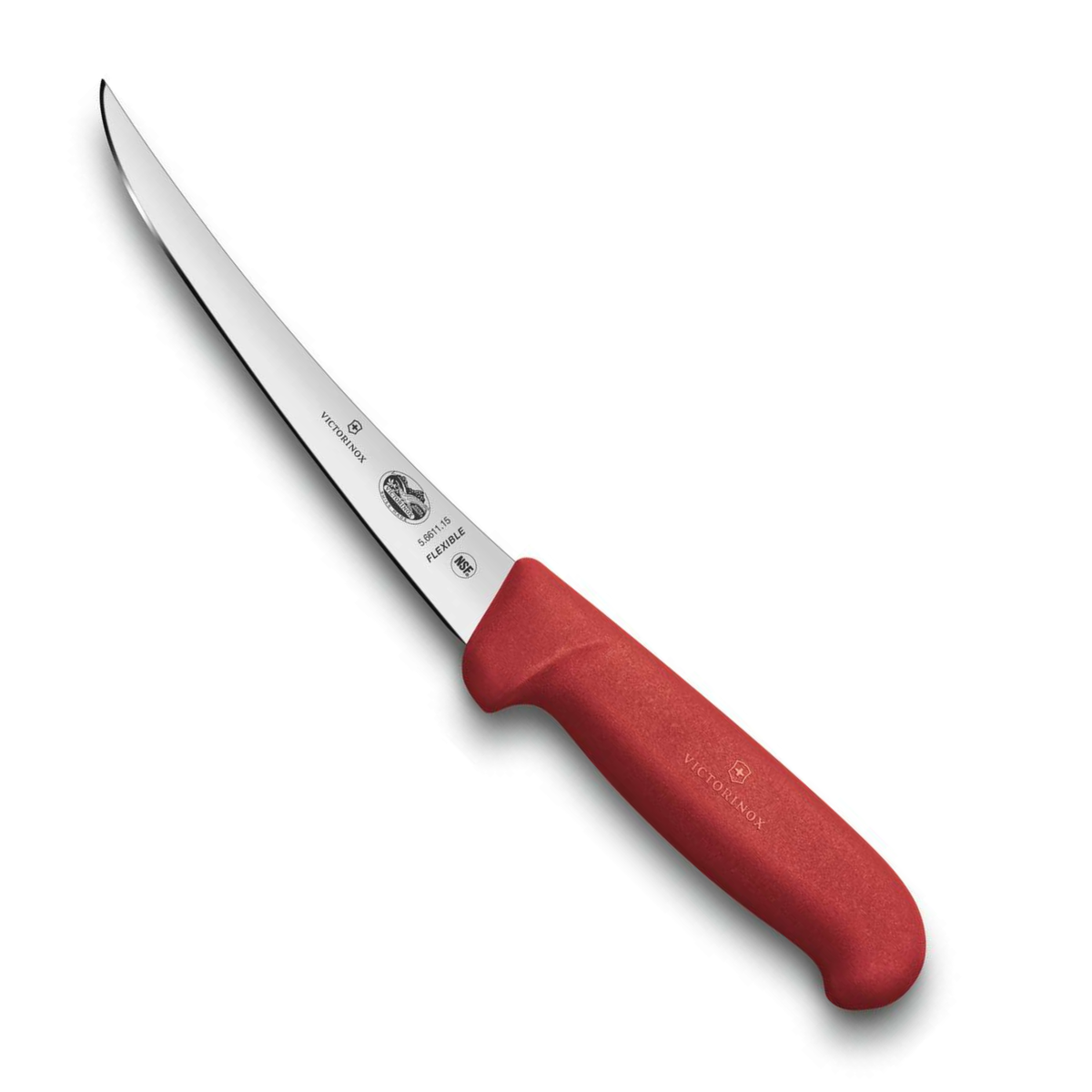 Victorinox Μαχαίρι ξεκοκαλίσματος με καμπύλη στενή και εύκαμπτη λάμα 15 εκατ. κόκκινη λαβή Fibrox 5.6611.15