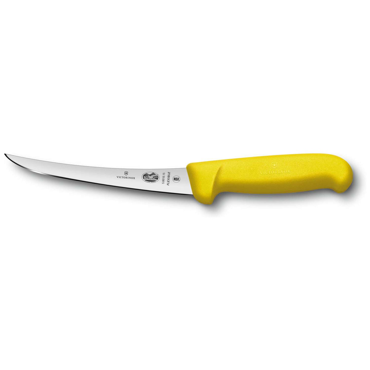 Victorinox Boning knife With Curved Narrow And Flexible Blade 15 cm Yellow Fibrox Handle 5.6618.15