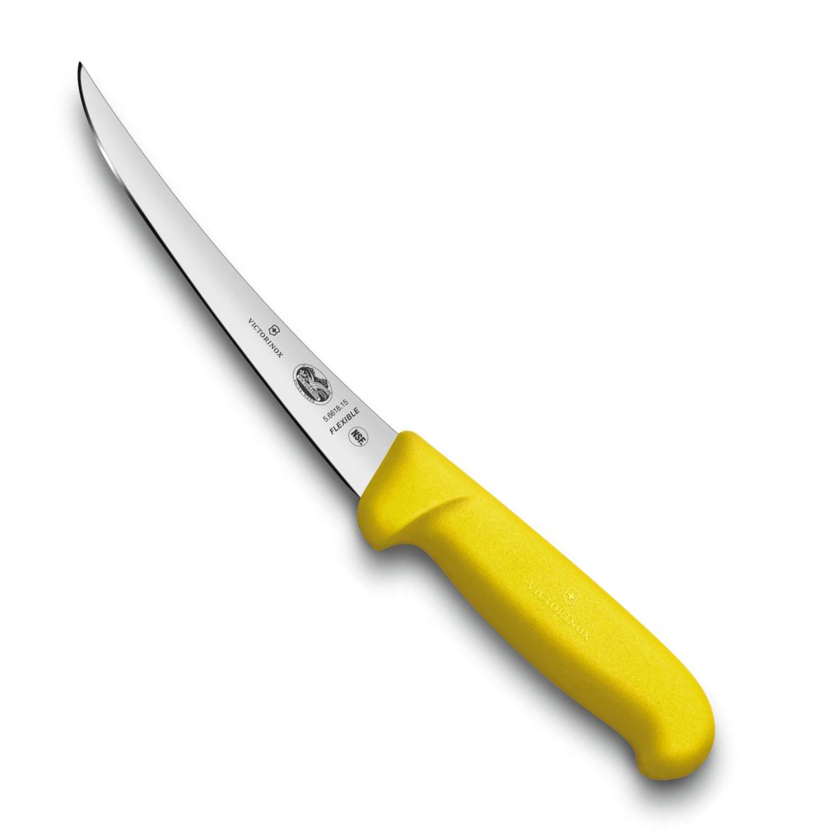 Victorinox Μαχαίρι ξεκοκαλίσματος με καμπύλη στενή και εύκαμπτη λάμα 15 εκατ. κίτρινη λαβή Fibrox 5.6618.15
