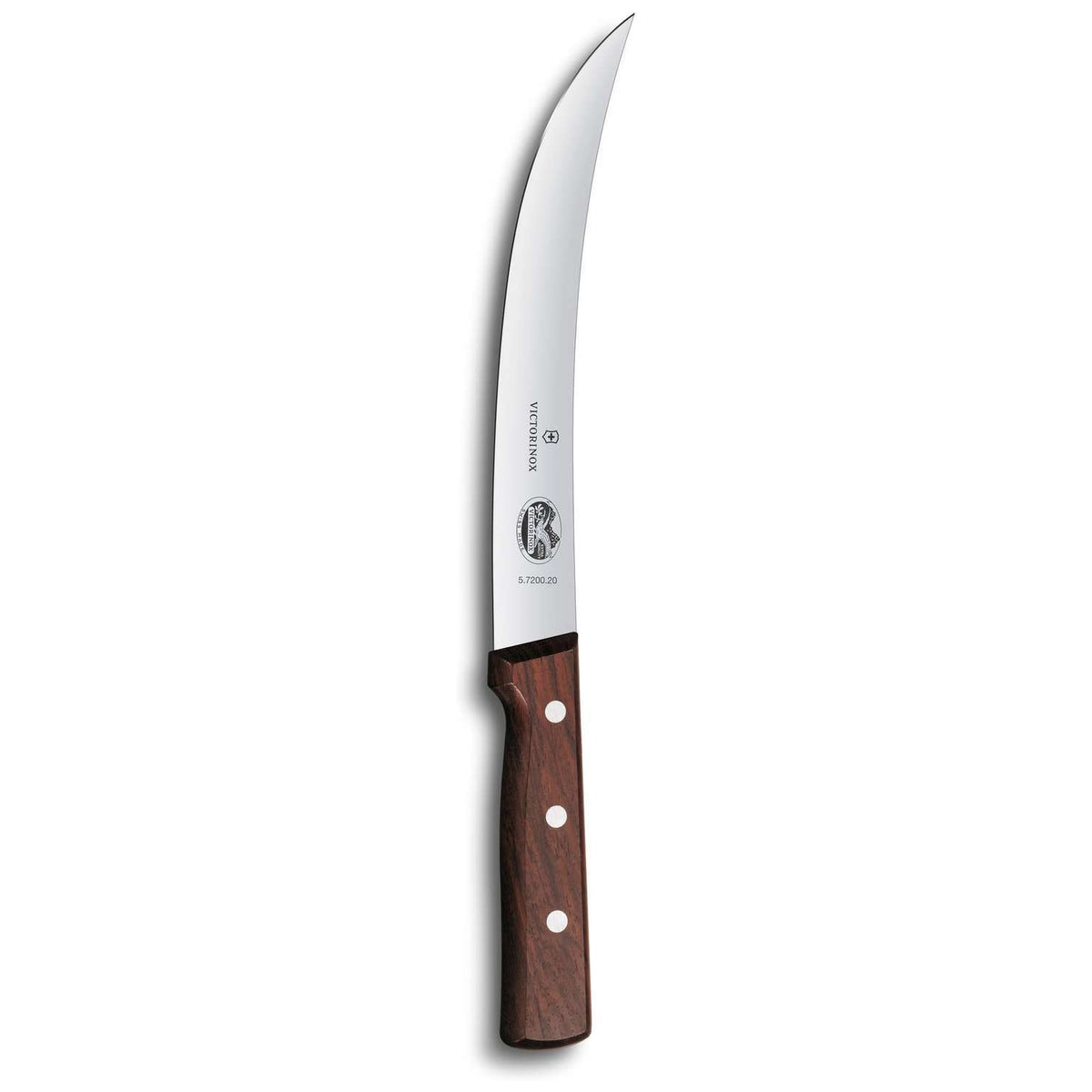 Victorinox Curved Butcher Knife With Narrow Blade 20 cm Handle Rosewood 5.7200.20
